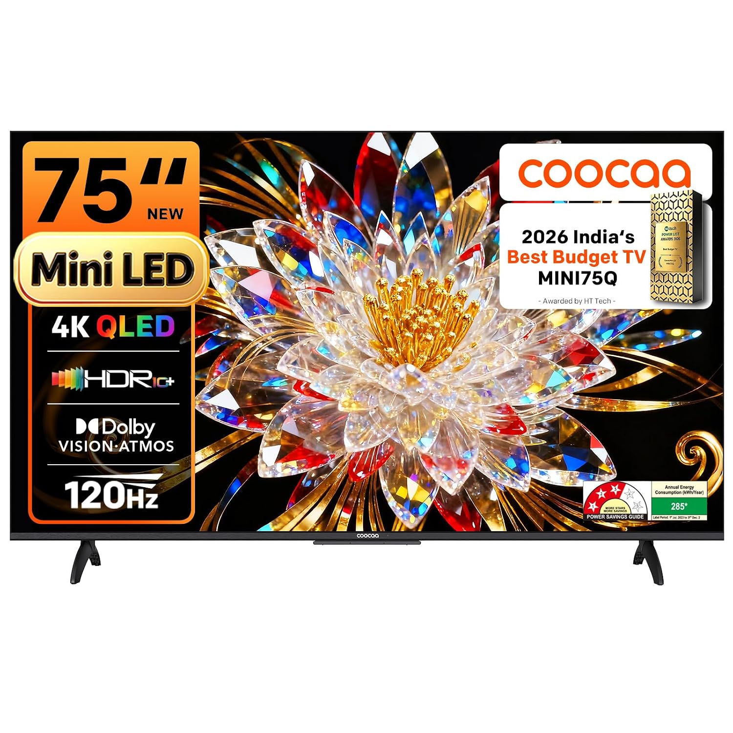 coocaa 190 cm (75 inches) 4K Ultra HD Smart Mini LED QLED Google TV 75MINI75Q deal from amazon coocaa 190 cm (75 inches) 4K Ultra HD Smart Mini LED QLED Google TV 75MINI75Q deal from amazon
